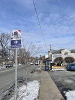 NJT Kingsland Station sign along Ridge Road 